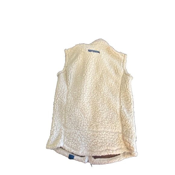Properly Tied Women’s Sz xs The Kensington Collection Sherpa beige Vest Zip Up - Picture 3 of 3